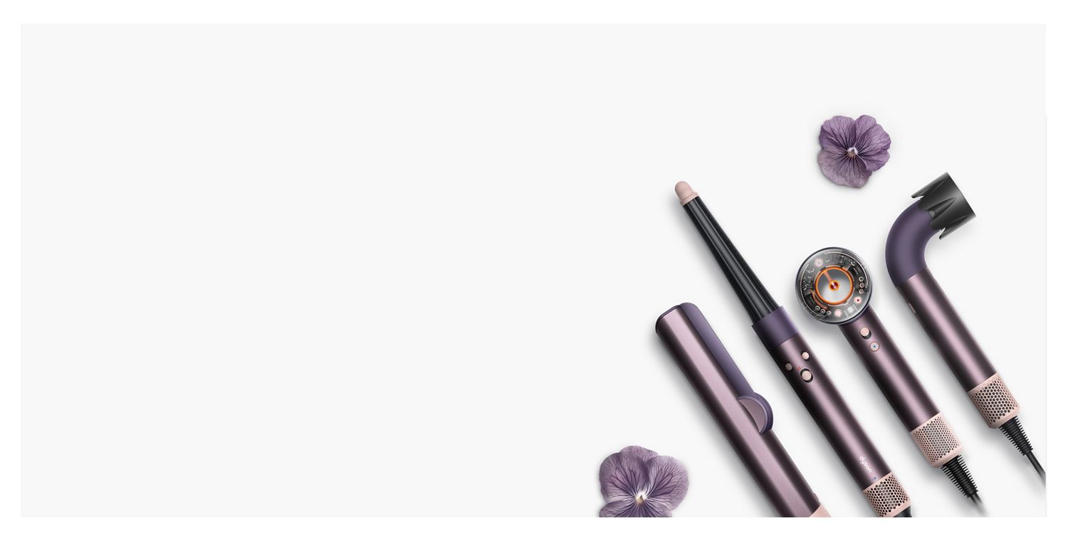 Dyson hair care range in jasper plum